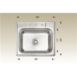 Bosco T207005 Standard Series Stainless Steel Kitchen Sink