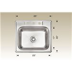 Bosco T207005 Standard Series Stainless Steel Kitchen Sink