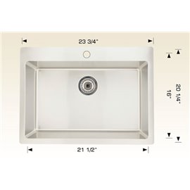 Bosco T208024 Builder Series Stainless Steel Kitchen Sink