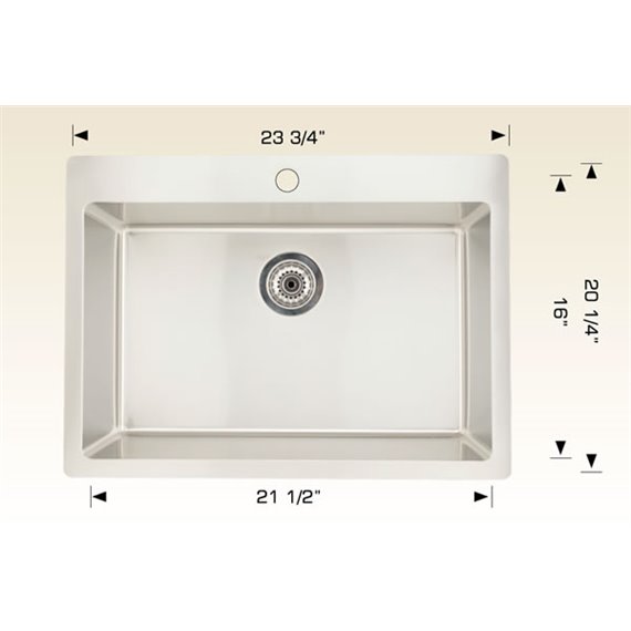 Bosco T208024 Builder Series Stainless Steel Kitchen Sink