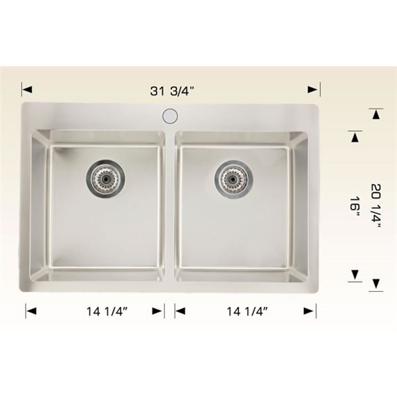 Bosco T208026 Builder Series Stainless Steel Kitchen Sink