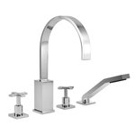 Baril B26-1481-07 HAÜS-D B26 4-Piece Deck Mount Tub Filler With Hand Shower