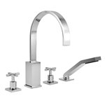 Baril B27-1481-07 HAÜS-C B27 4-Piece Deck Mount Tub Filler With Hand Shower