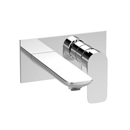 Baril B45-8100-00L SENS B45 Single Lever Wall-Mounted Lavatory Faucet, Drain Not Included