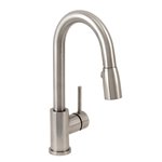 Baril CUI-2040-02L Single Hole Bar / Prep Kitchen Faucet With 2-Function Pull-Down Spray