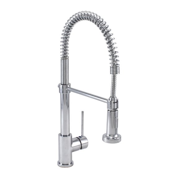 Baril CUI-9181-47L Industrial Style Single Hole Kitchen Faucet With 2-Function Spray