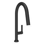 Baril CUI-9340-02L High Single Hole Kitchen Faucet With 2-Function Pull-Down Spray