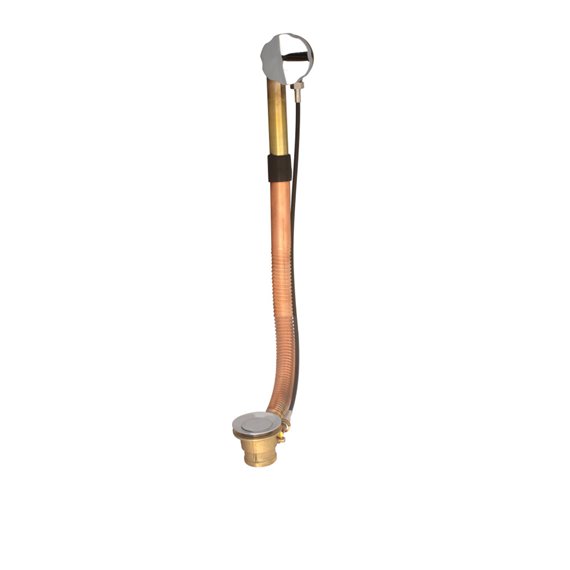 Baril REN-2007-10 Turn Control Cable-Operated Brass Bath Waste And Overflow Drain