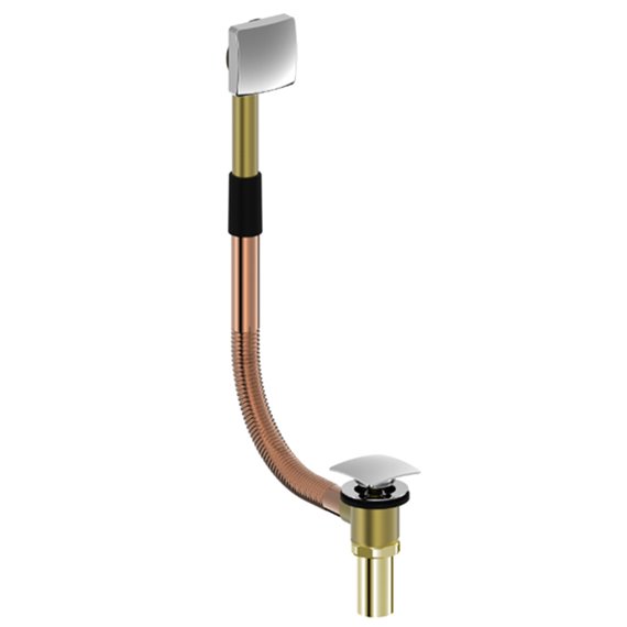 Baril REN-2008-44 20" Brass Push-Button Waste And Overflow Drain 