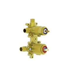 Baril RVA-9190-00 Pressure Balanced Rough With 3-Way Diverter (Shared Ports) - 1/2" Male Npt Or Welded Copper Connections 