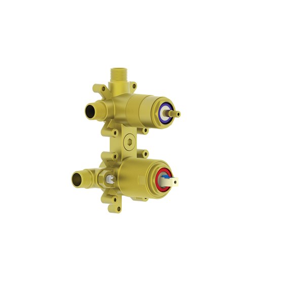 Baril RVA-9190-00 Pressure Balanced Rough With 3-Way Diverter (Shared Ports) - 1/2" Male Npt Or Welded Copper Connections 