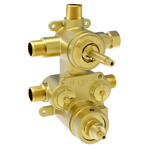 Baril RVA-9520-00 Complete Thermostatic Pressure Balanced Shower Control Valve With 2-Way Diverter (Shared Ports)