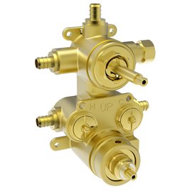 Baril RVA-9520-P0 Complete Thermostatic Pressure Balanced Shower Control Valve With 2-Way Diverter (Shared Ports)