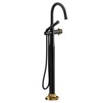 Riobel Momenti MMRD39 2-way Type T (thermostatic) coaxial floor-mount tub filler with hand shower