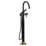 Riobel Momenti MMRD39J 2-way Type T (thermostatic) coaxial floor-mount tub filler with hand shower