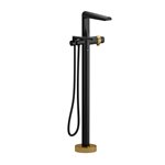 Riobel Parabola PB39 2-way Type T thermostatic coaxial floor-mount tub filler with hand shower