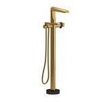 Riobel Parabola TPB39 2-way Type T thermostatic coaxial floor-mount tub filler with hand shower trim