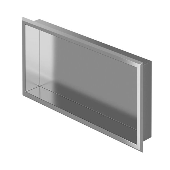 Zitta Stainless steel polished niche 12'' x 24'' x 3'' (305mm x 610mm x 76mm)