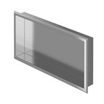 Zitta Stainless steel polished niche 12'' x 24'' x 3'' (305mm x 610mm x 76mm)