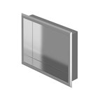 Zitta Stainless steel polished niche 16'' x 12'' x 3'' (406mm x 305mm x 76mm)