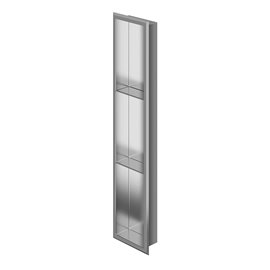 Zitta Stainless steel polished niche 36'' x 8'' X 3'' (914mm x 203mm x 76mm) with 2 shelf