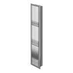 Zitta Stainless steel polished niche 36'' x 8'' X 3'' (914mm x 203mm x 76mm) with 2 shelf