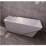 Zitta Axer white tub 60 x 32 x 23 3/4 chrome OVF