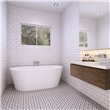 Zitta Espa freestanding white tub 54 x 31½ x 24 chrome OVF