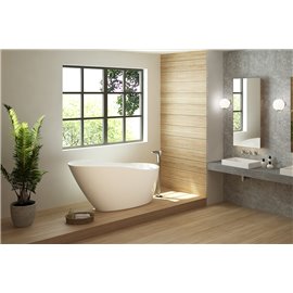 Zitta Frank white freestanding bathtub 66'' x 31 1/4'' x 30 3/8"