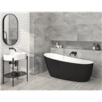 Zitta Issa BLACK tub 59½ x 29 x 27½ chrome OVF