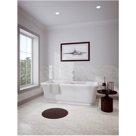Zitta Merit freestanding tub white 60 x 33 1/2 x 25 chrome
