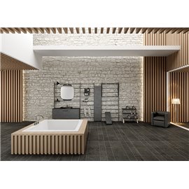 Zitta Calos podium bathtub 63'' x 63'' 19 ¾'' Rafale system no tiling flange