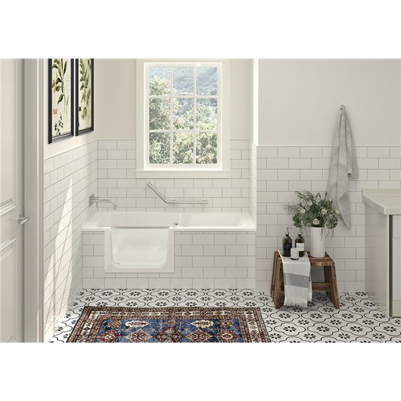 Zitta Duett 60 Acrylic left alcove kit with bath door