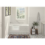 Zitta Duett 60 Acrylic left alcove kit with bath door