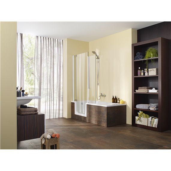 Zitta Duett 63 Acrylic left corner kit with shower door