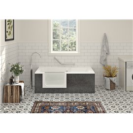 Zitta Duett 63 Acrylic left wall kit with bath door