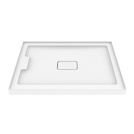 Zitta Shower tray column left flange 48x36 white