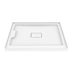 Zitta Shower tray column left flange 48x36 white