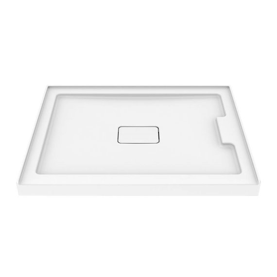 Zitta Shower tray column right flange 48x36 white