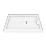 Zitta Shower tray column right flange 48x36 white