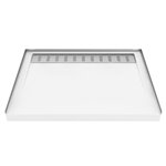 Zitta Shower base 48" x 32" with tile flanges and deco-drain plate