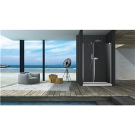 Zitta Amaly 42 chrome clear straight shower door