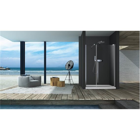 Zitta Amaly 48 chrome clear straight shower door