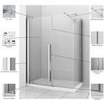 Zitta Amaly 54 chrome clear angle shower door