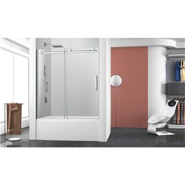 Zitta Bellini 60 bath tub chrome clear straight door