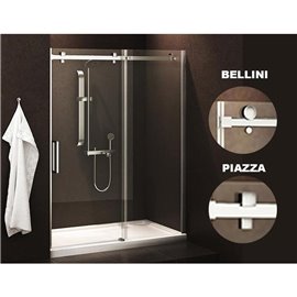 Zitta Bellini 60 straight shower door wall closing chrome clear