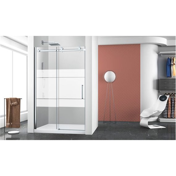 Zitta Bellini 60" chrome FROST patern RIGHT shower