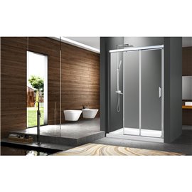 Zitta Caldara 48 chrome clear straight shower door