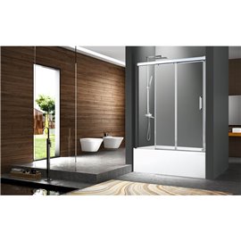 Zitta Caldara 60" BATH TUB chrome clear straight door