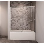 Zitta Glax 60 double sliding door for bathtub alcove chrome clear